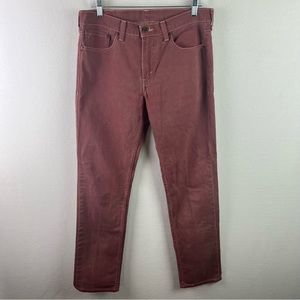 Levi’s 511 Mens Jeans 33x32 Red Slim Fit Straight Casual Solid